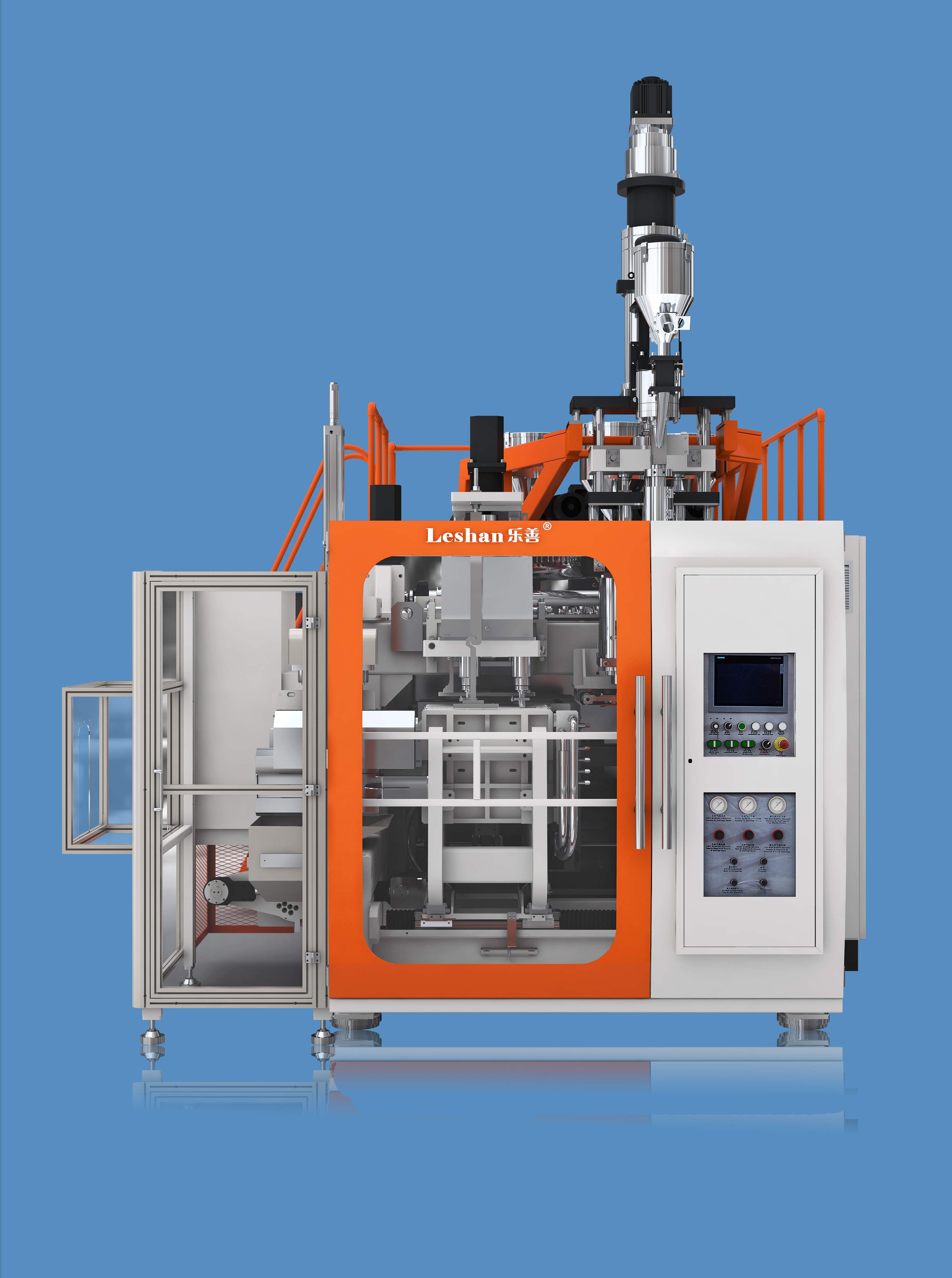 Besides the blow molding machine, what other services can Leshan provide?