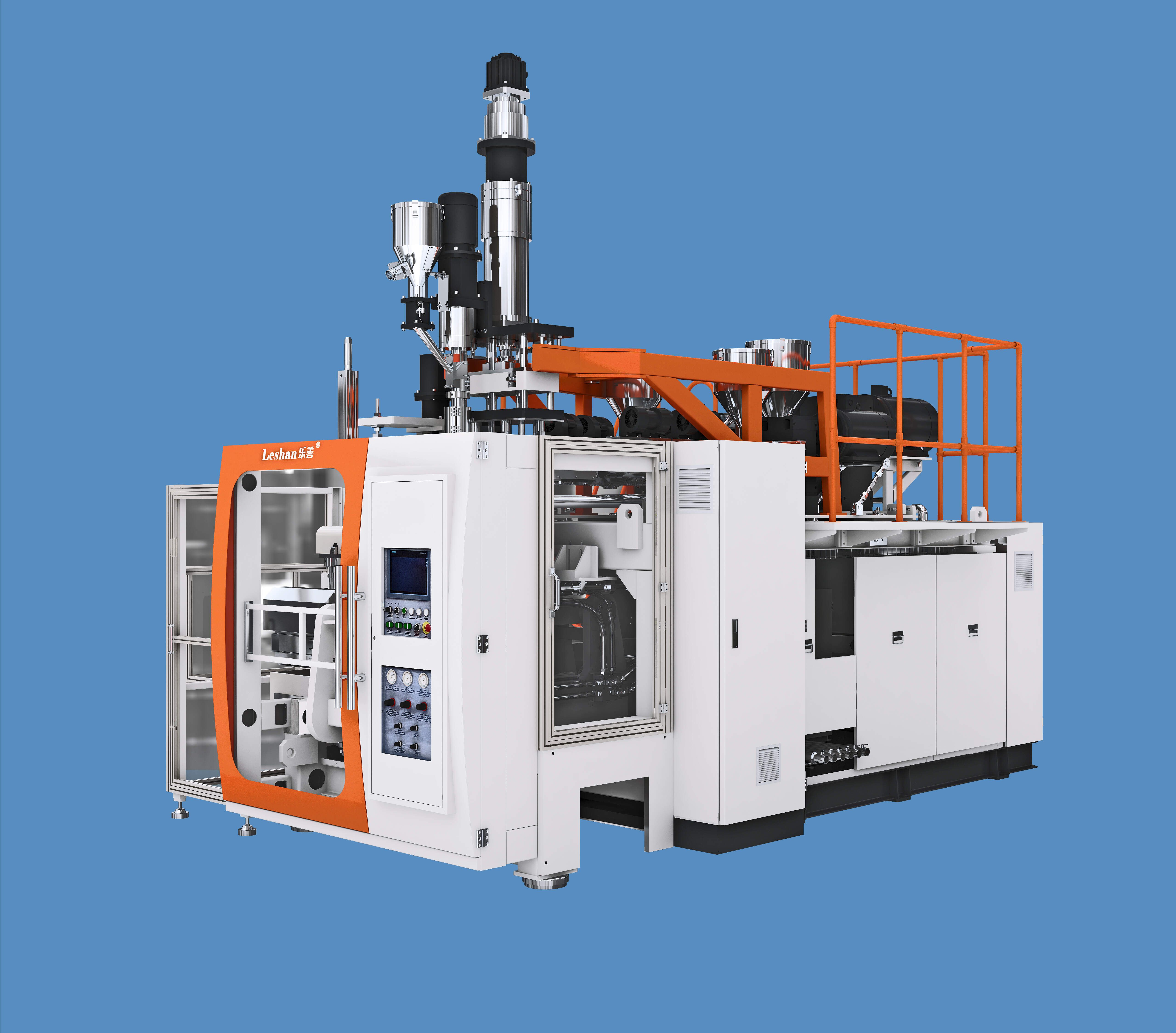 Besides the blow molding machine, what other services can Leshan provide?